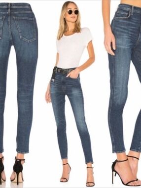AGOLDE Roxanne Super High Rise Skinny in Freeway Size 28